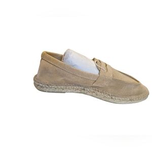 130 Goosecraft Suede Tan Espadrille Suede Shoes with Jute Solee EU40